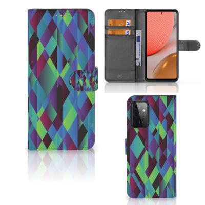 Samsung Galaxy A72 | Book Case | Abstract Green Blue Samsung Galaxy A72 | Book Case | Abstract Green Blue