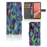 Samsung Galaxy A72 | Book Case | Abstract Green Blue - thumbnail