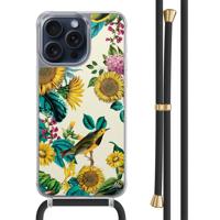 iPhone 15 Pro Max hoesje met zwart koord - Sunflowers - thumbnail