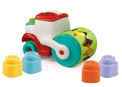 Clementoni baby soft clemmy stoomwals voertuig met blokken, 9dlg. - thumbnail