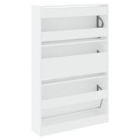 Schoenenkast 80x21x125,5 cm bewerkt hout wit - thumbnail