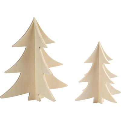 Creativ Company Versier je 3d houten kerstbomen, 2st.
