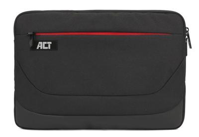 ACT AC8585 Suburb Laptop Sleeve 15,6" | Extra vak met Rits | Zwart