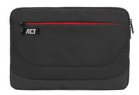 ACT AC8585 Suburb Laptop Sleeve 15,6" | Extra vak met Rits | Zwart - thumbnail