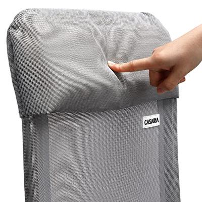 Tuinstoel met hoge rug Antraciet Aluminium , set van 2