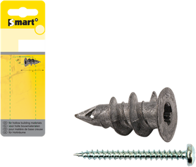 pgb-Europe SMART | Zelfb. gipskartonplug +schroef Ø 15x29 Zn | 6 st SMGKPS00101H
