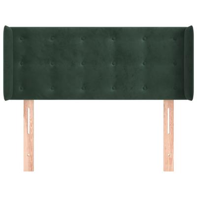 Hoofdbord met randen 103x16x78/88 cm fluweel donkergroen