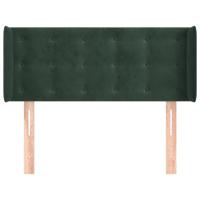 Hoofdbord met randen 103x16x78/88 cm fluweel donkergroen - thumbnail