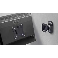 SpeaKa Professional SP-6012040 Monitor-wandbeugel 1-voudig 33,0 cm (13) - 68,6 cm (27) Zwart Kantelbaar, Zwenkbaar - thumbnail
