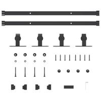VidaXL Ophangset voor schuifdeur 122 cm koolstofstaal - thumbnail