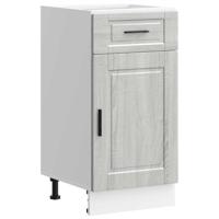 Keuken onderkast "Porto" bewerkt hout grijs sonoma eiken - thumbnail