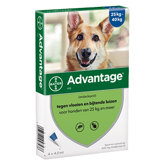 Advantage Nr. 400 vlooienmiddel hond vanaf 25 kg 1 verpakking