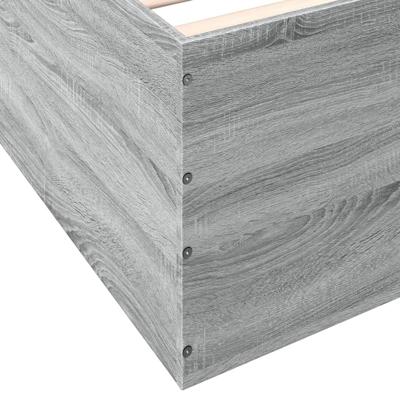 Bedframe bewerkt hout grijs sonoma eikenkleurig 75x190 cm