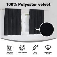 VidaXL Verduisterende gordijnen 2 pcs zwart 140 x 140 cm fluweel - thumbnail