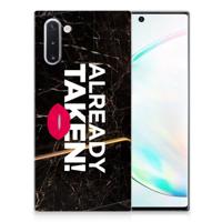 Samsung Galaxy Note 10 | Siliconen hoesje | met naam Already Taken Black - thumbnail