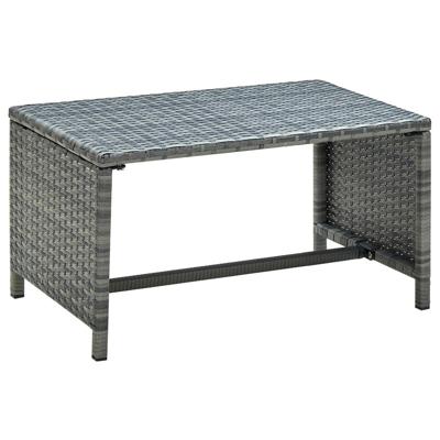 vidaXL Salontafel 70x40x38 cm poly rattan antraciet