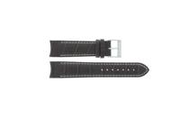 Nautica horlogeband A34510G Leder Donkerbruin 22mm + wit stiksel - thumbnail