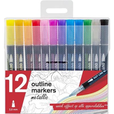Outline marker 12 stuks