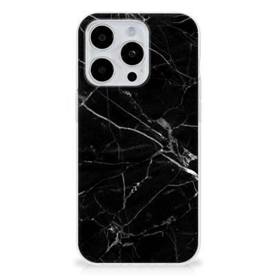 iPhone 15 Pro Max | TPU | Siliconen hoesje | Marmer Zwart - Origineel Cadeau Vader iPhone 15 Pro Max | TPU | Siliconen hoesje | Marmer Zwart - Origineel Cadeau Vader