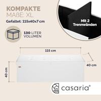 Opvouwbare Zitbank met opbergruimte en deksel - 115cm - Wit - thumbnail
