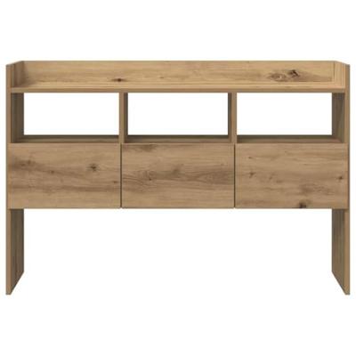 Dressoir 105x30x70 cm bewerkt hout artisanaal eikenkleurig