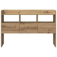 Dressoir 105x30x70 cm bewerkt hout artisanaal eikenkleurig - thumbnail