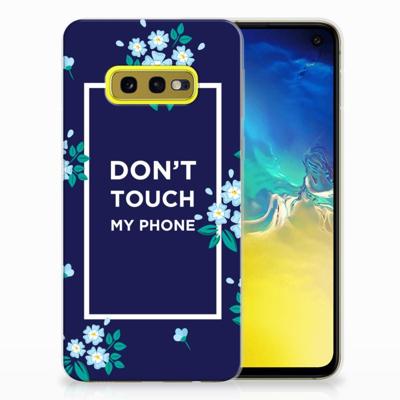 Samsung Galaxy S10e Silicone-hoesje Flowers Blue DTMP Samsung Galaxy S10e Silicone-hoesje Flowers Blue DTMP