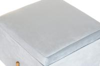 Voetensteun DKD Home Decor Grijs Metaal Polyester (45 x 45 x 45 cm) - thumbnail