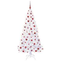 Kunstkerstboom met 300 LED Wit 180 cm PVC en staal - thumbnail