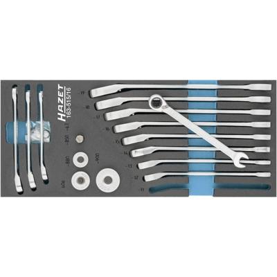 Hazet 163-515/16 Ring-steeksleutelset 16-delig Sleutelbreedte (metrisch) 8 - 19 mm