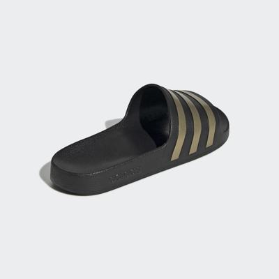 adidas Adilette Aqua Slippers Zwart Goud adidas Adilette Aqua Slippers Zwart Goud