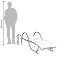 Ligbedden 2 st met tafel poly rattan grijs - thumbnail