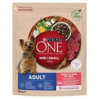 PURINA One Mini Adult Rundvlees, Rijst - Droog Hondenvoer - 800 g - thumbnail