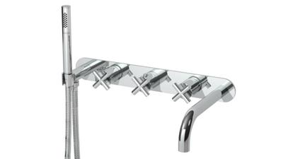 Hotbath Chap Inbouw Bad Thermostaat Met 2 Stopkranen 062 - Chroom Hotbath Chap Inbouw Bad Thermostaat Met 2 Stopkranen 062 - Chroom