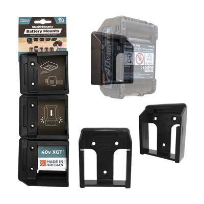Stealthmounts Batterijhouders voor Makita 40v XGT | Zwart | 6 stuks - BM-MK40-BLK-6 Stealthmounts Batterijhouders voor Makita 40v XGT | Zwart | 6 stuks - BM-MK40-BLK-6