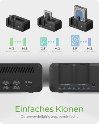 ICY BOX IB-2924MSCL-C31 basisstation voor opslagstations USB 3.2 Gen 2 (3.1 Gen 2) Type-C Zwart ICY BOX IB-2924MSCL-C31 basisstation voor opslagstations USB 3.2 Gen 2 (3.1 Gen 2) Type-C Zwart