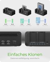 ICY BOX IB-2924MSCL-C31 basisstation voor opslagstations USB 3.2 Gen 2 (3.1 Gen 2) Type-C Zwart - thumbnail