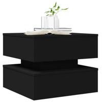 Salontafel met LED-verlichting 50x50x40 cm zwart - thumbnail