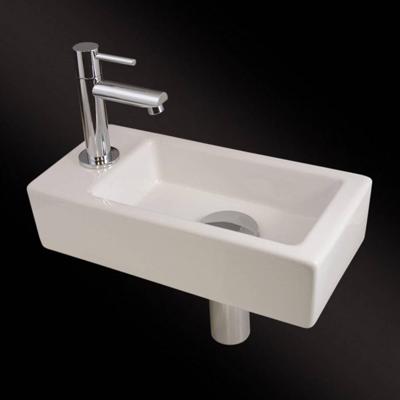 Best Design One Pack fonteinset - 36x18cm - kraan links - wit 3853021