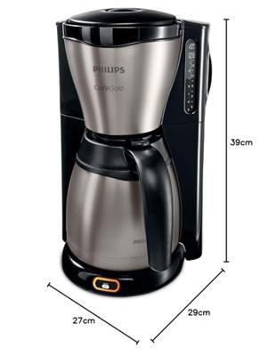 Philips Home Café Gaia HD7548/20 Koffiezetapparaat Zwart, RVS Capaciteit koppen: 15 Met thermoskan Philips Home Café Gaia HD7548/20 Koffiezetapparaat Zwart, RVS Capaciteit koppen: 15 Met thermoskan