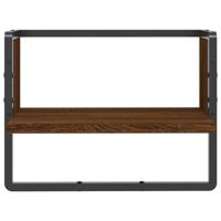 Wandschap met stang 40x25x30 cm bruin eikenkleur - thumbnail