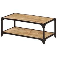 VidaXL Salontafel 90x45x35 cm massief ruw mangohout - thumbnail