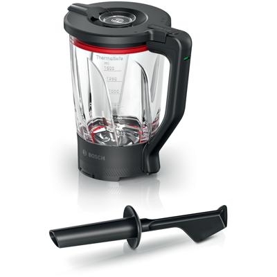 Bosch ThermoSafe Glasmixer für Bosch Küchenmaschine Serie 6 Mixeropzetstuk Zwart, Transparant Bosch ThermoSafe Glasmixer für Bosch Küchenmaschine Serie 6 Mixeropzetstuk Zwart, Transparant