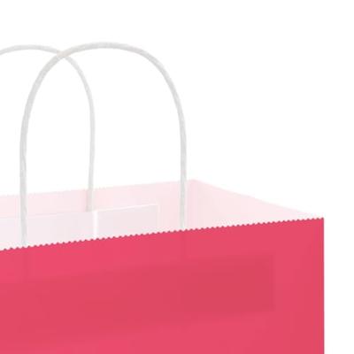 VidaXL Papieren zakjes 50 st met hengsels 21x11x28 cm roze
