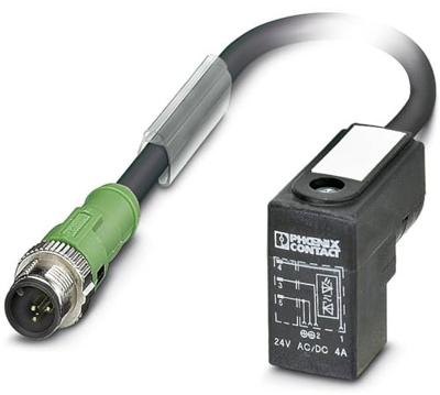 Phoenix Contact 1435580 Sensor/actuator connector, geassembleerd M12 Aantal polen (sensoren): 3 Stekker, recht, Stekker, haaks 30.00 cm 1 stuk(s)