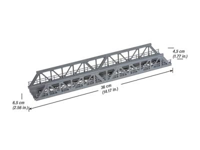 NOCH 21310 H0 Vakwerkbrug 1 spoor Universeel (l x b x h) 360 x 70 x 45 mm