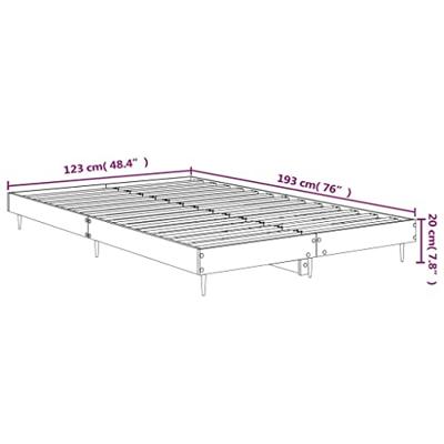Bedframe zonder matras hout sonoma eikenkleurig 120x190 cm Bedframe zonder matras hout sonoma eikenkleurig 120x190 cm