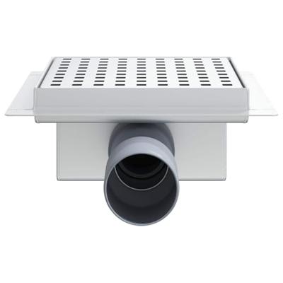 VidaXL Dot doucheafvoer zilver 15 x 15 cm roestvrij staal 304