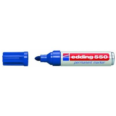 Permanente markeerstift Edding 550 Blauw (10 Stuks)