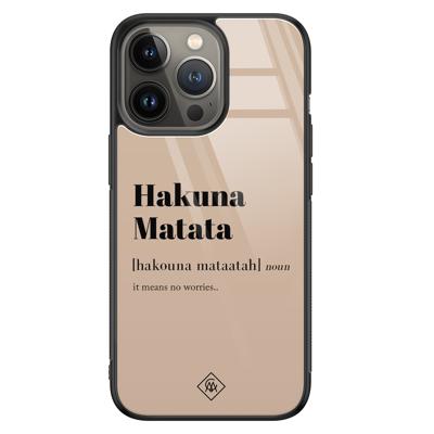 iPhone 13 Pro glazen hardcase - Hakuna Matata